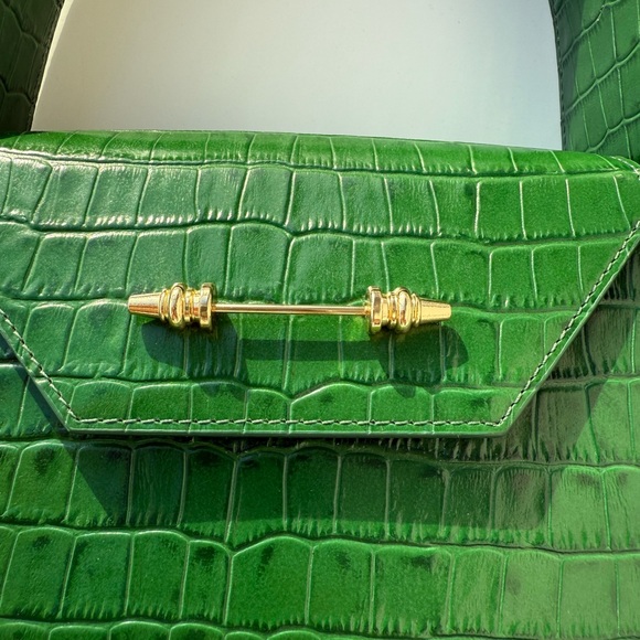 Green Crocodile-Embossed Women's Bag - Picture 5 of 5